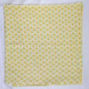 Vintage Yellow and Green Baby Blanket Fabric Piece 1+ Yards